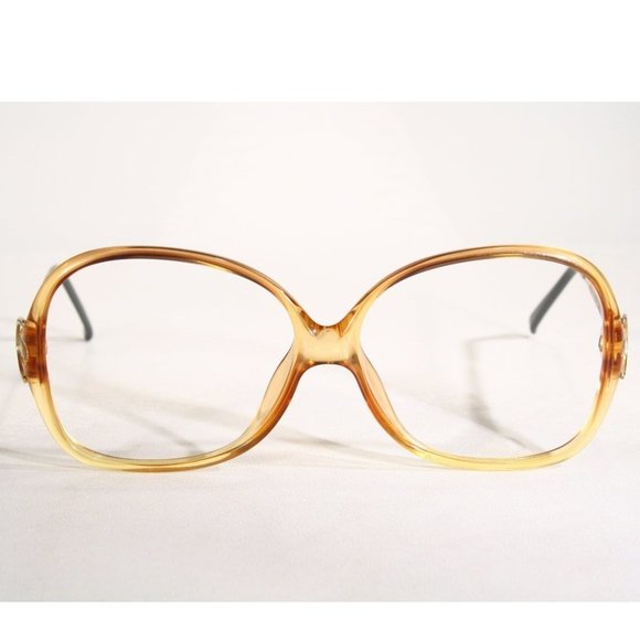 Vintage Viennaline Frame Austria 3076 Optyl Honey Amber Eyeglass Frame - Picture 1 of 7